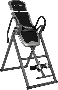 inversion table for treating a lower back injury