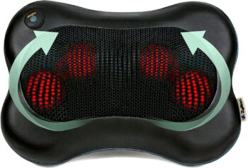 shiatsu massage pillow with infrared heat for the office